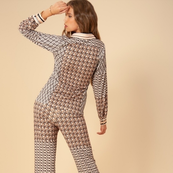 Hale Bob Long Sleeve Button Down Contemporary Luxury Top XS - Picture 2 of 10